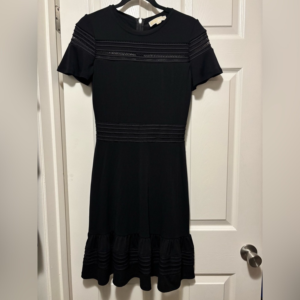 Michael Kors Black Short Sleeve Dress | Stretchy | Fits S–M